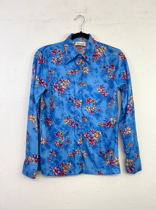 Floral 70s Blouse
