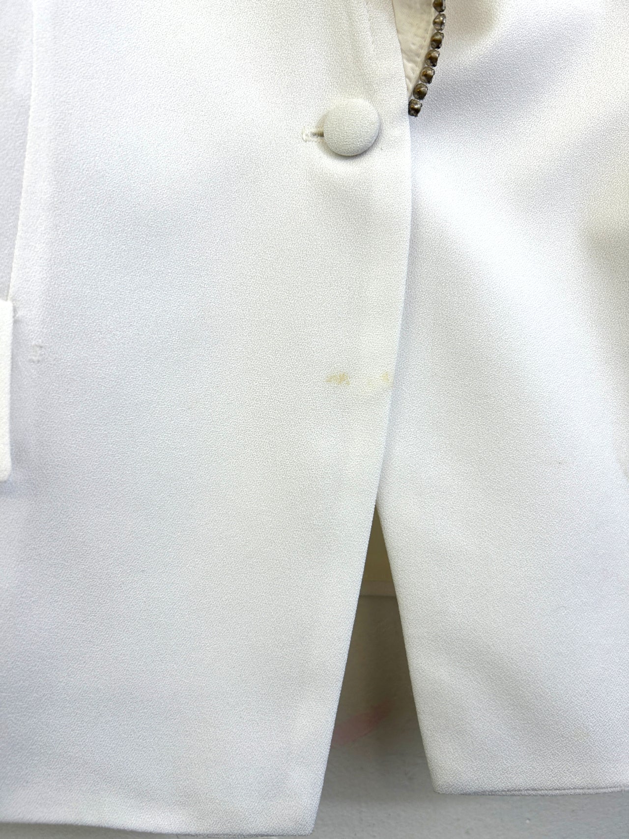 White & Rhinestones Blazer