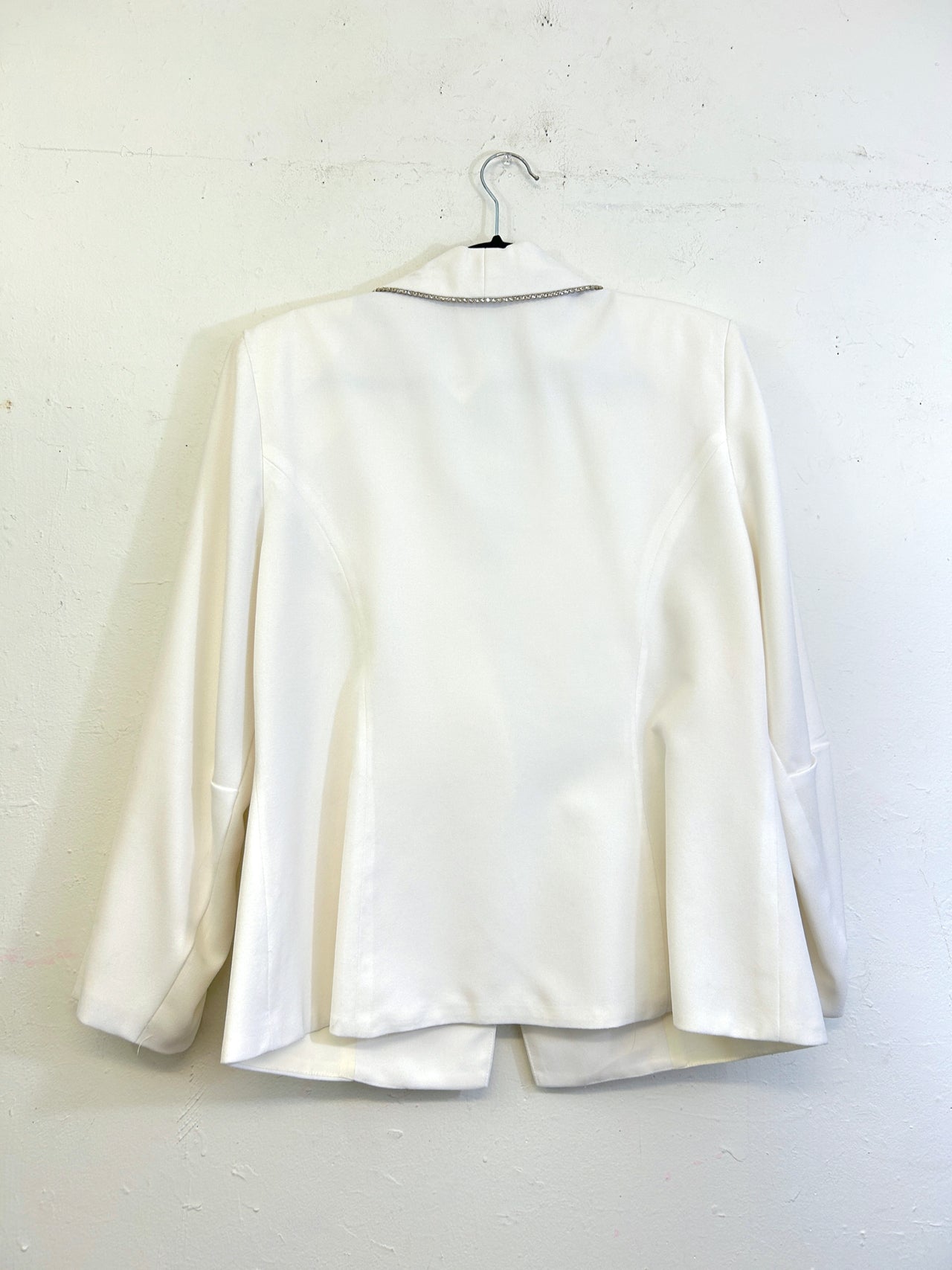 White & Rhinestones Blazer