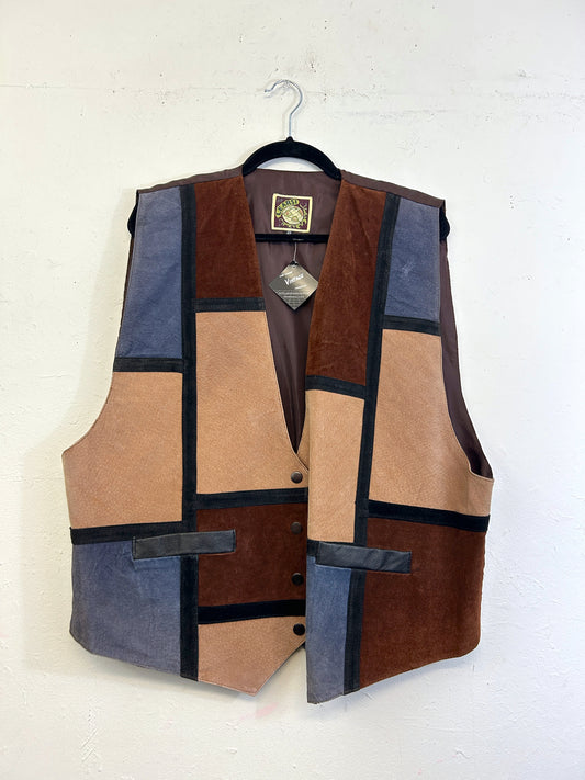 Learsi Suede 90s Patched Vest