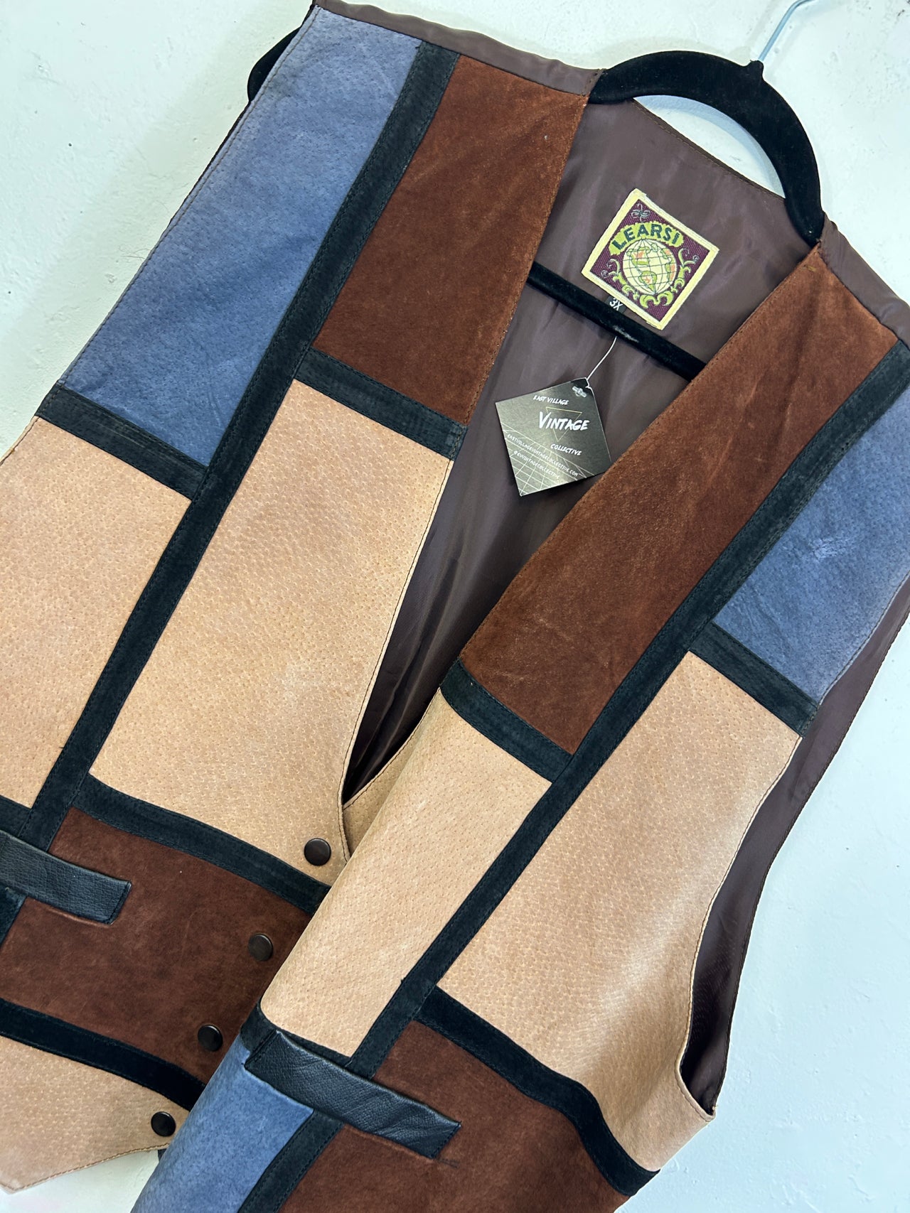 Learsi Suede 90s Patched Vest