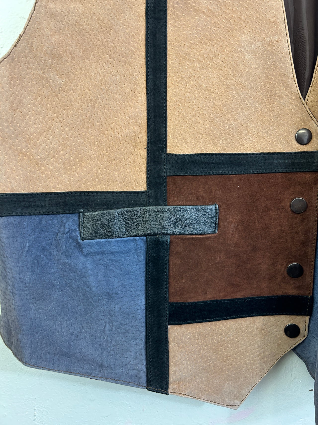 Learsi Suede 90s Patched Vest