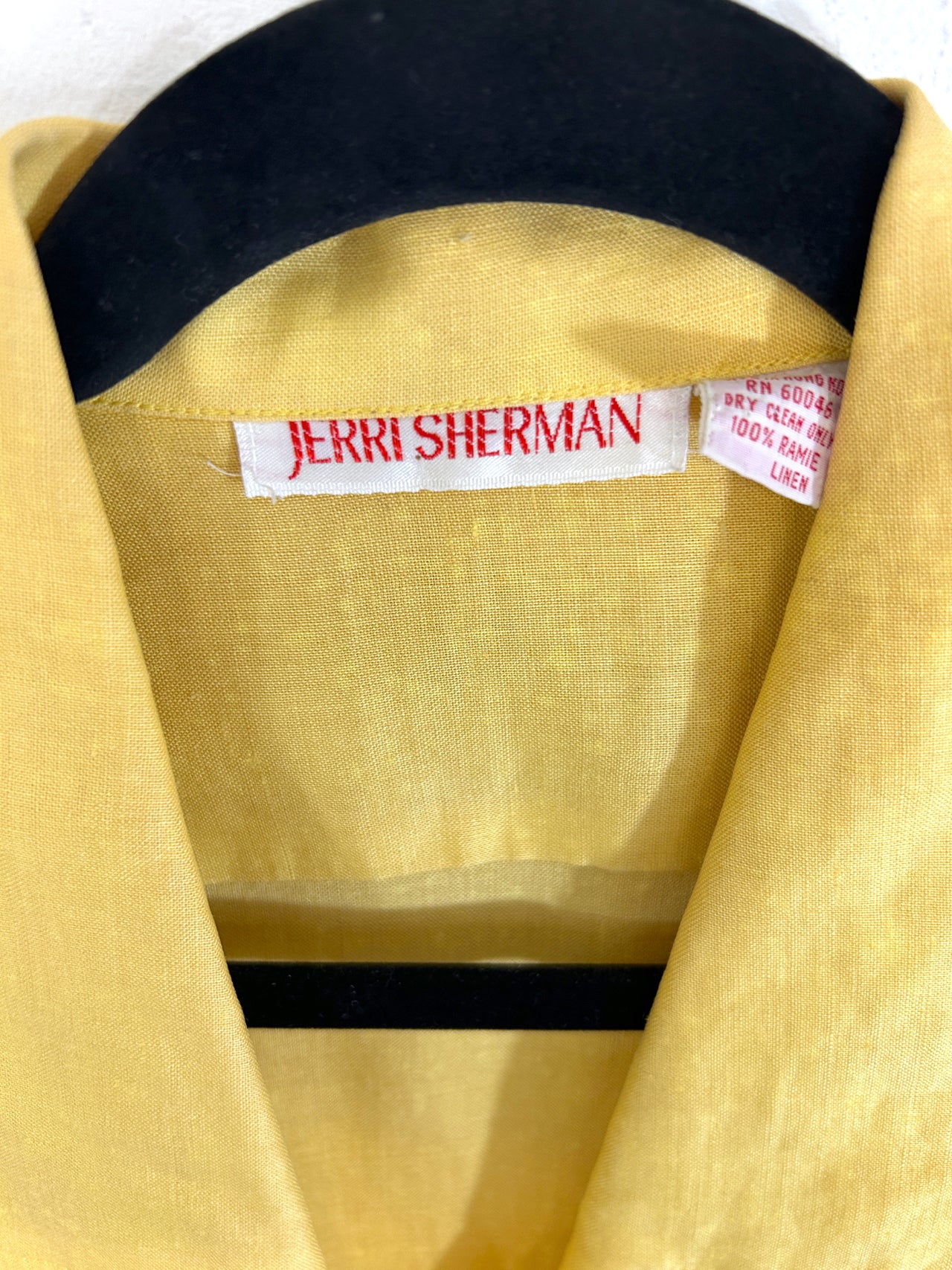 80s Jerri Sherman Linen Nautical Shirt