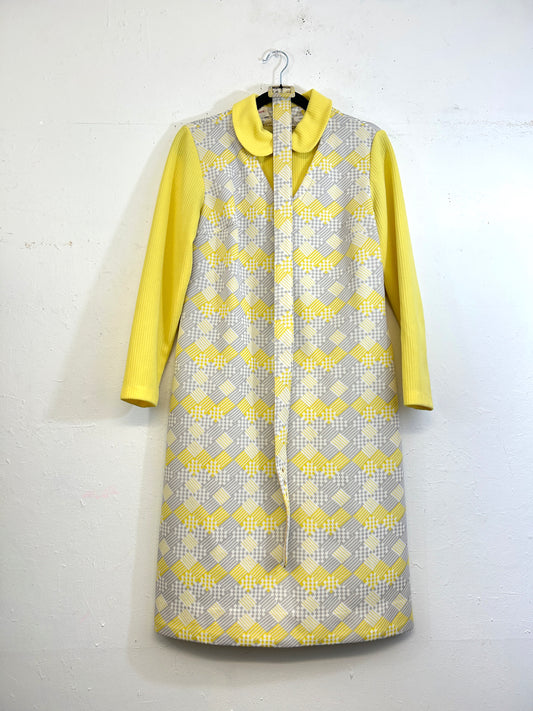 R&K Knits Yellow Belted Dress