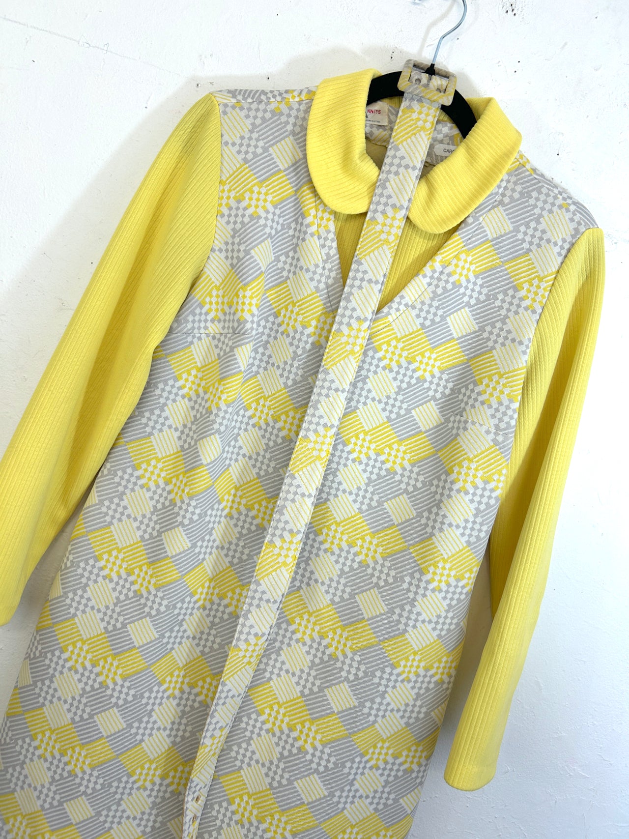 R&K Knits Yellow Belted Dress