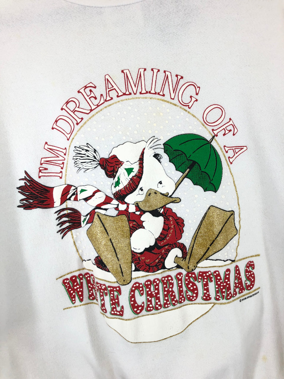 White Christmas Duck Sweatshirt