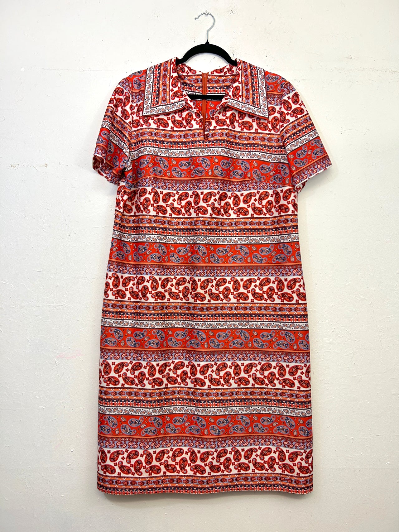 Paisley Print 70s Dress