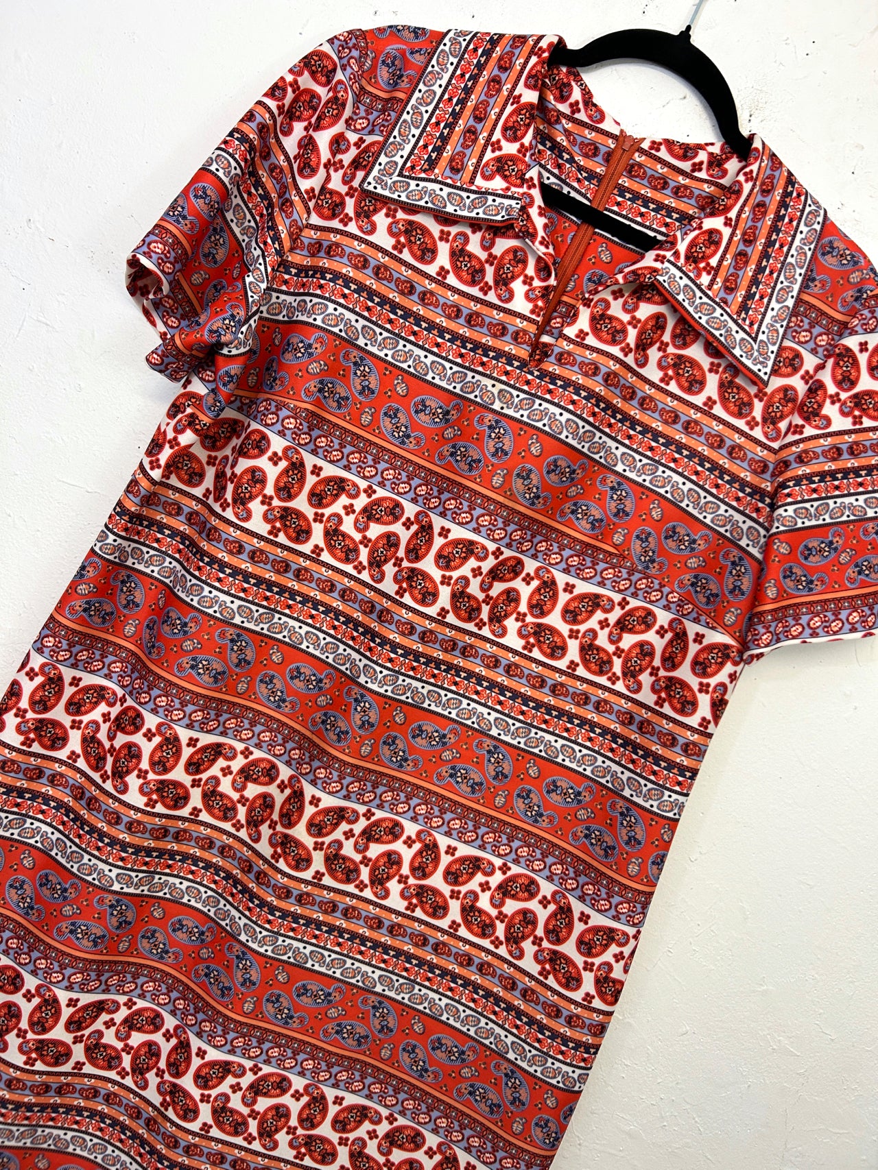 Paisley Print 70s Dress