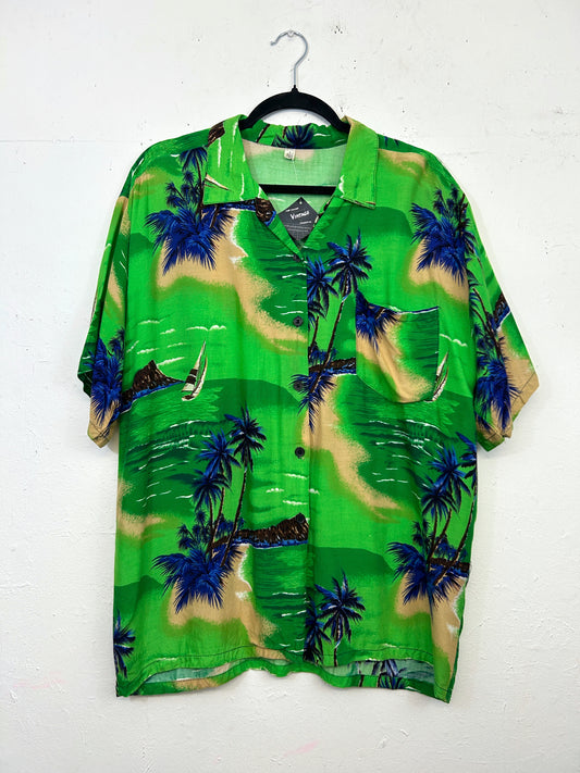 Made in Thailand Green Tropical Top