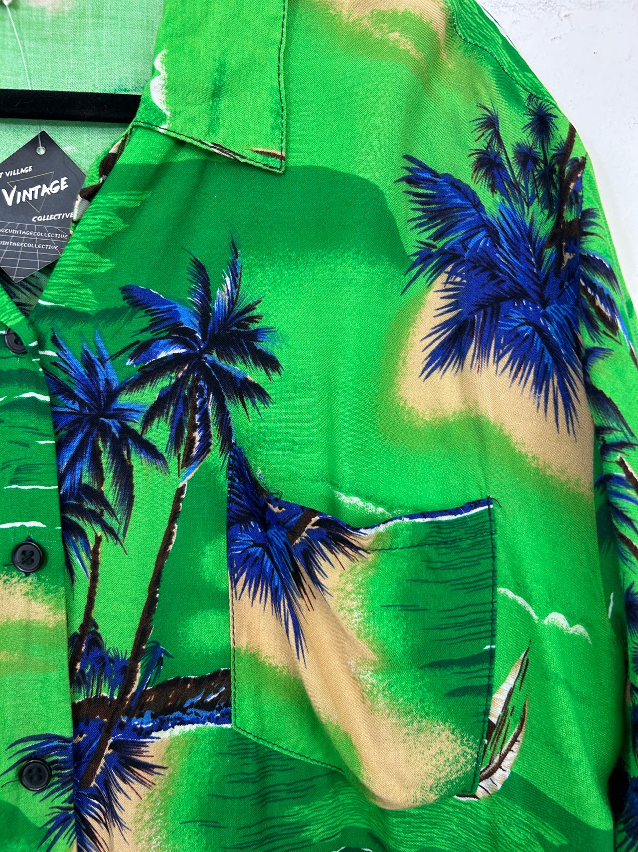 Made in Thailand Green Tropical Top