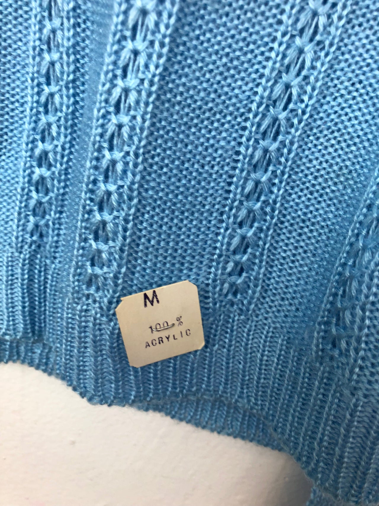 Miss Scotch English Belted Sweater Top - Blue (Deadstock)