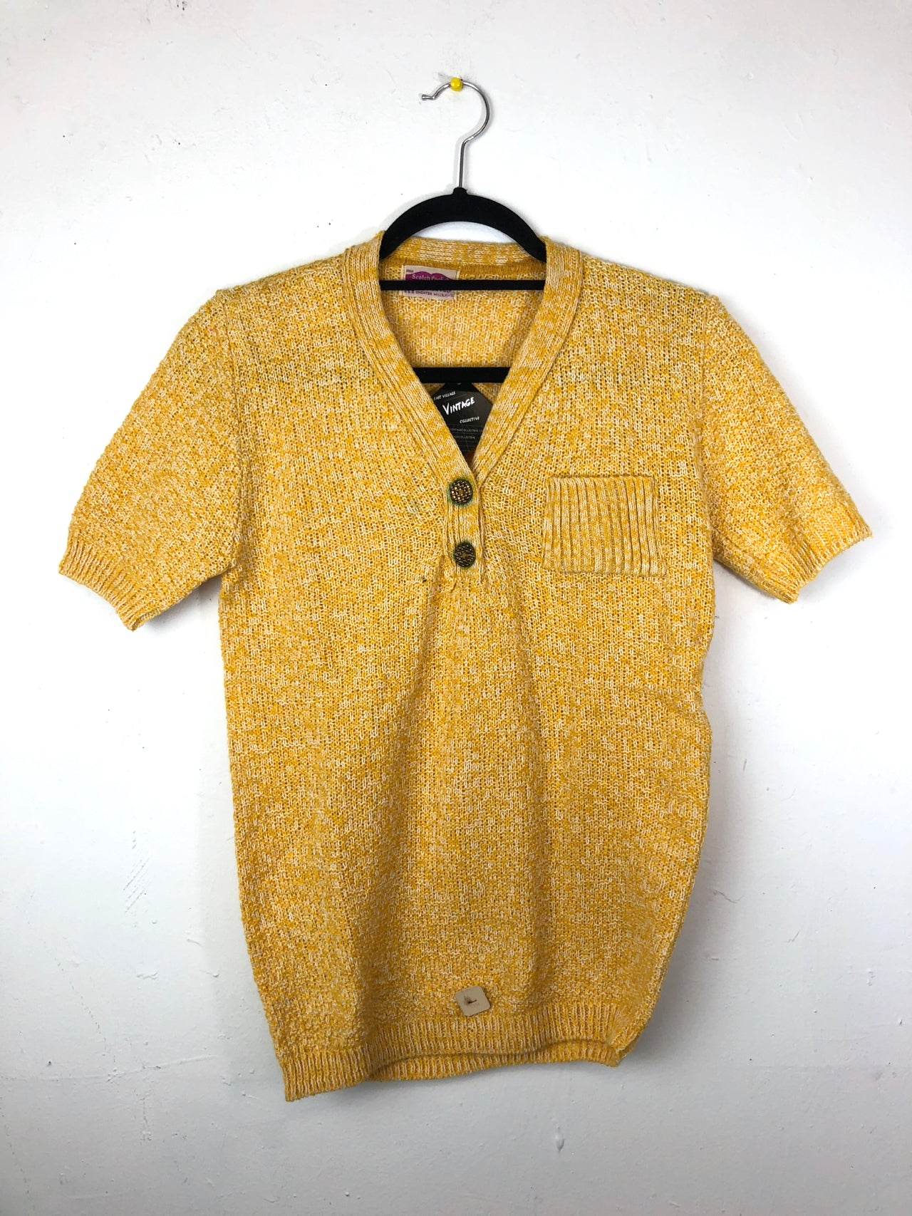 Scotch English Yellow Short-Sleeved Sweater - Yellow (Deadstock)