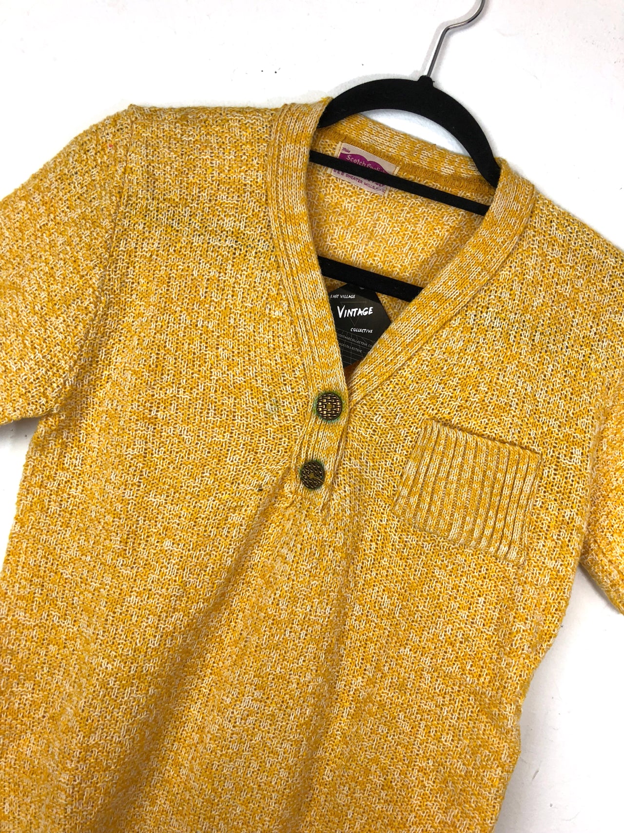 Scotch English Yellow Short-Sleeved Sweater - Yellow (Deadstock)