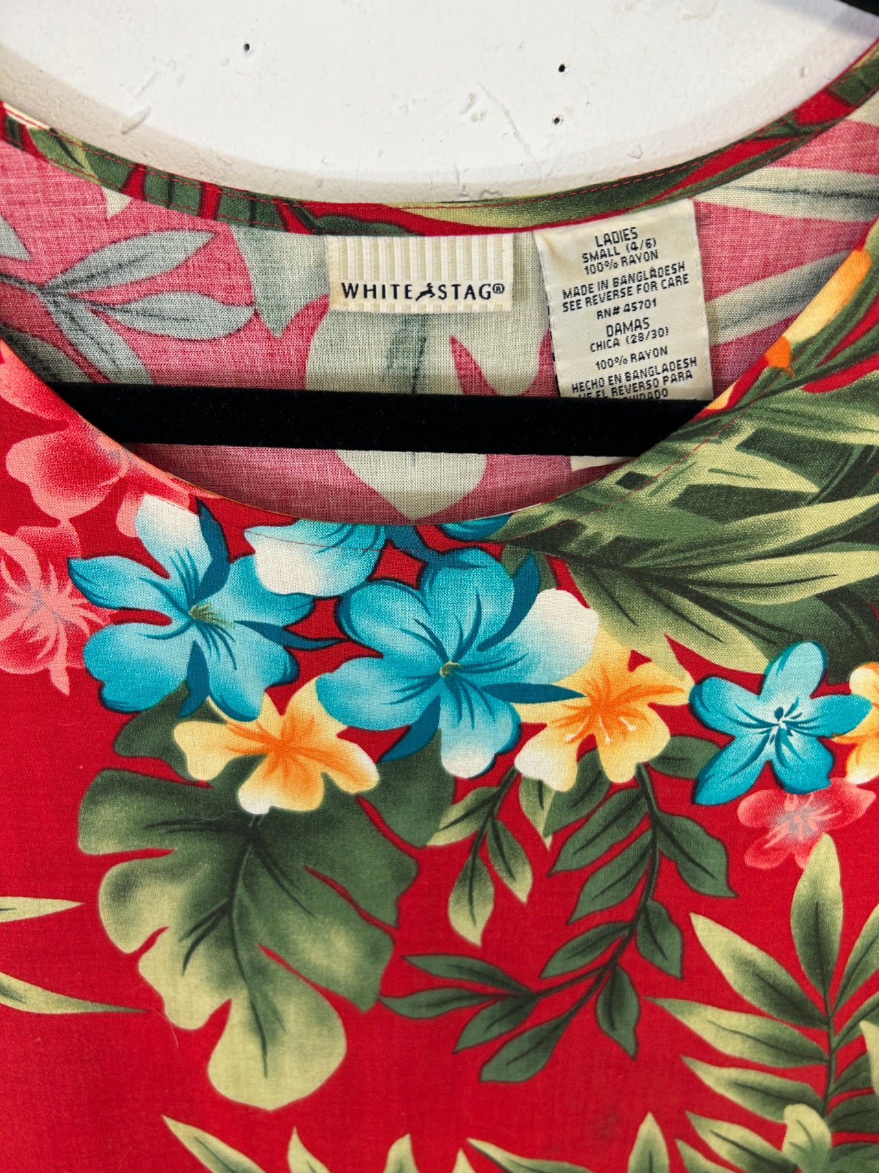 White Stag Floral Dress
