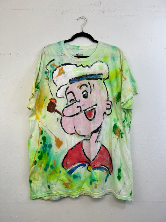 Popeye T-Shirt Hand-Painted by Scooter La Forge