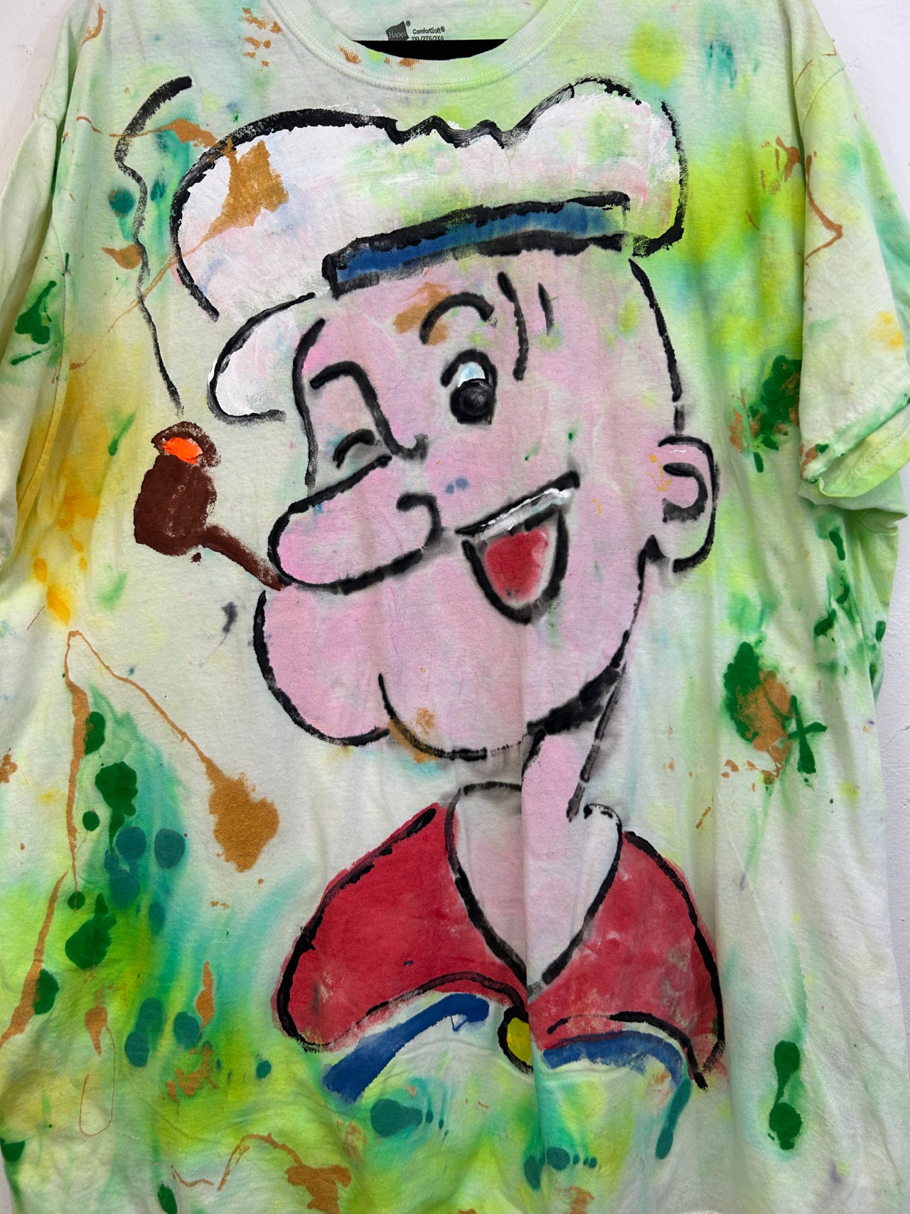 Popeye T-Shirt Hand-Painted by Scooter La Forge
