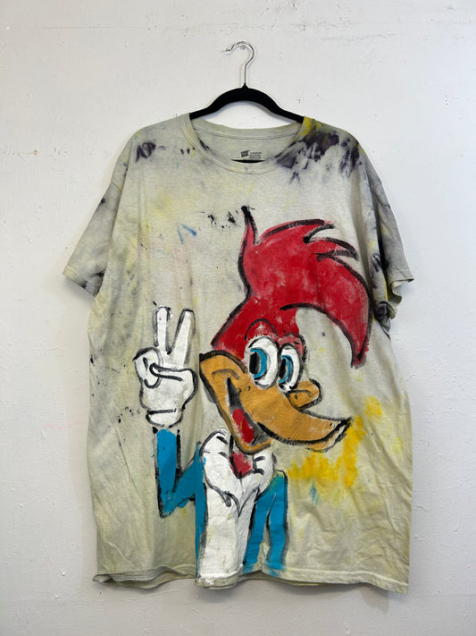 Woody Woodpecker T-Shirt #1 Hand-Painted by Scooter La Forge