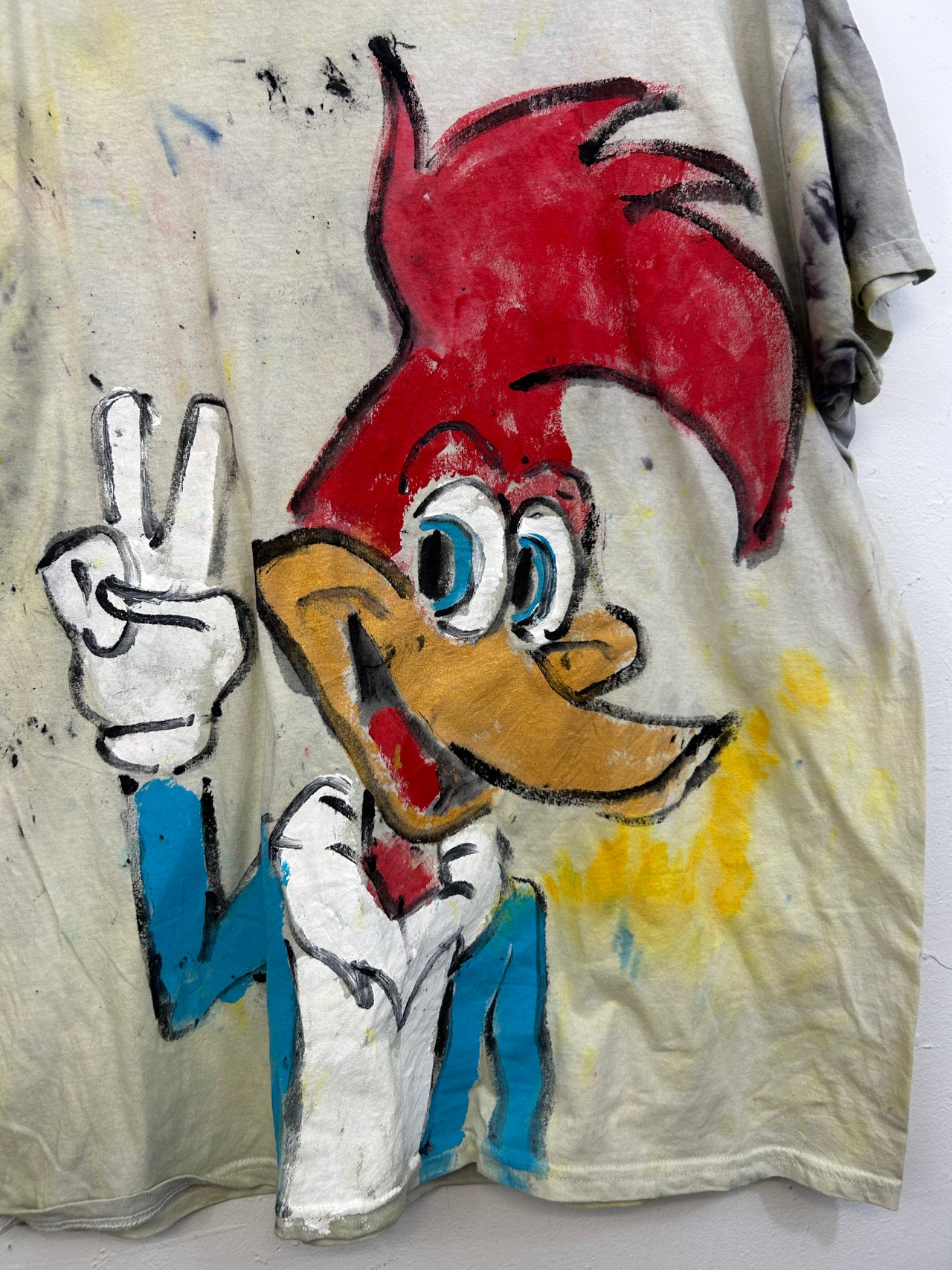 Woody Woodpecker T-Shirt #1 Hand-Painted by Scooter La Forge