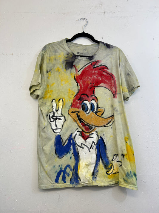 Woody Woodpecker T-Shirt #2 Hand-Painted by Scooter La Forge