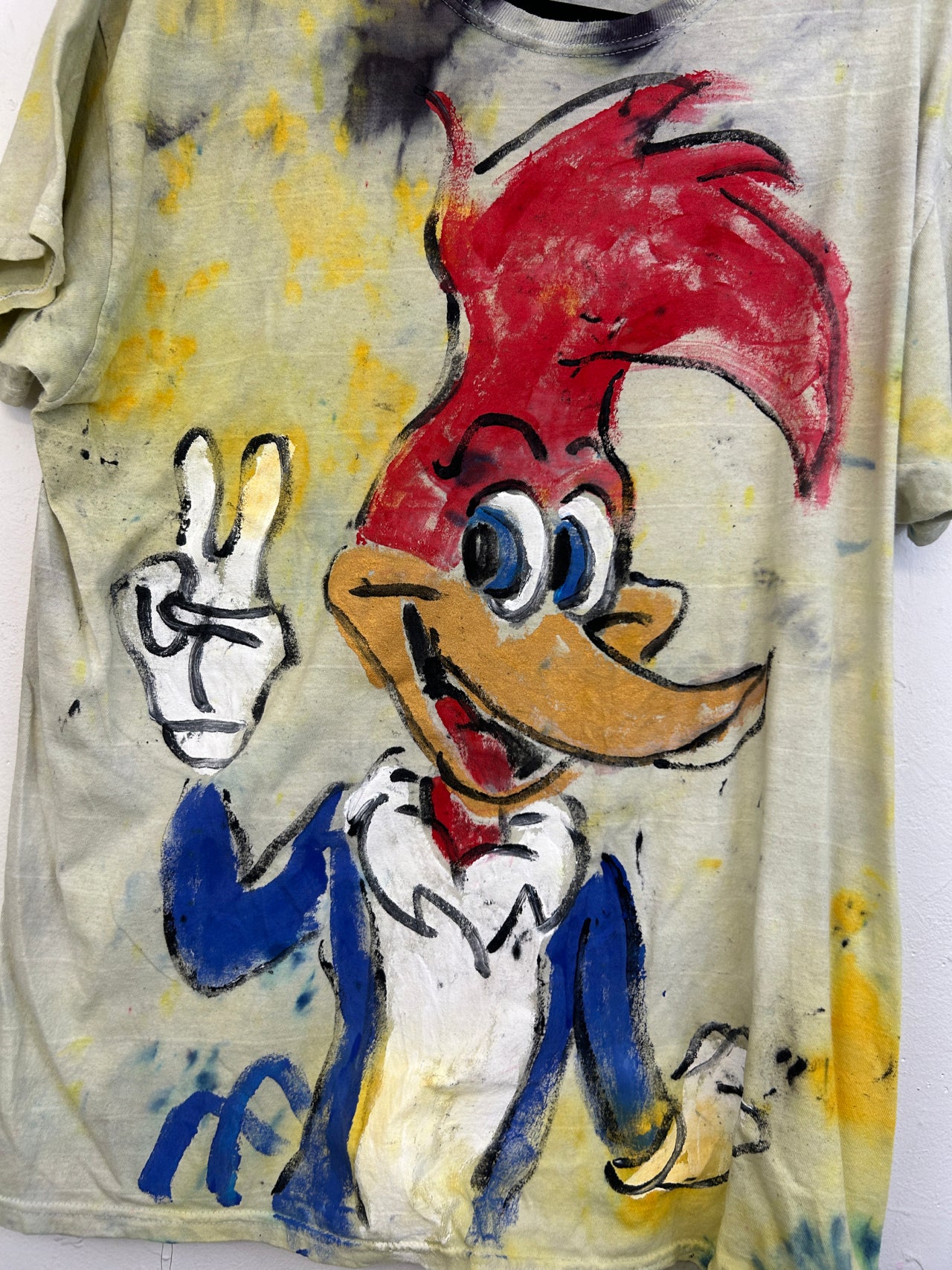 Woody Woodpecker T-Shirt #2 Hand-Painted by Scooter La Forge