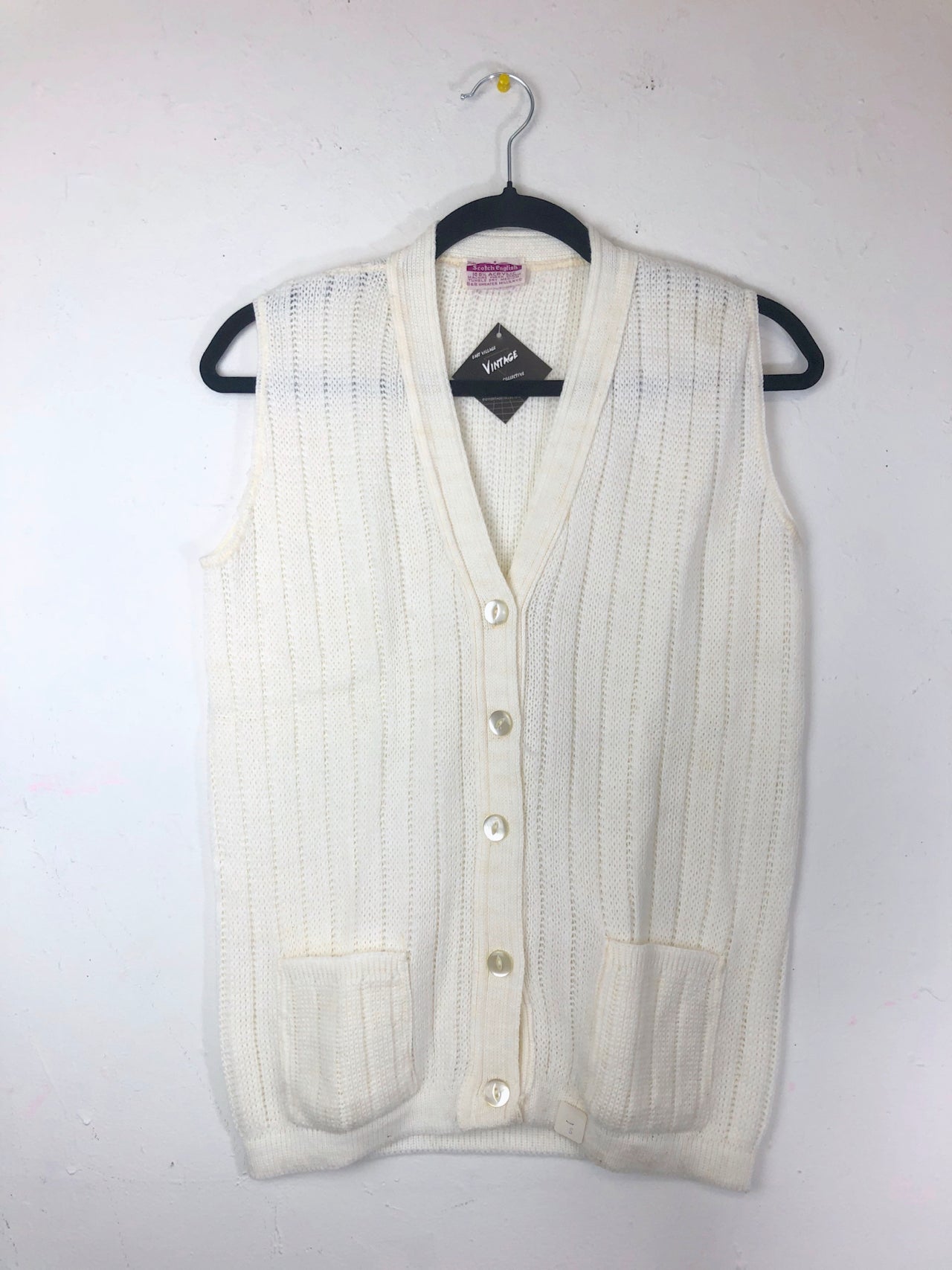 Scotch English Sweater Vest - White