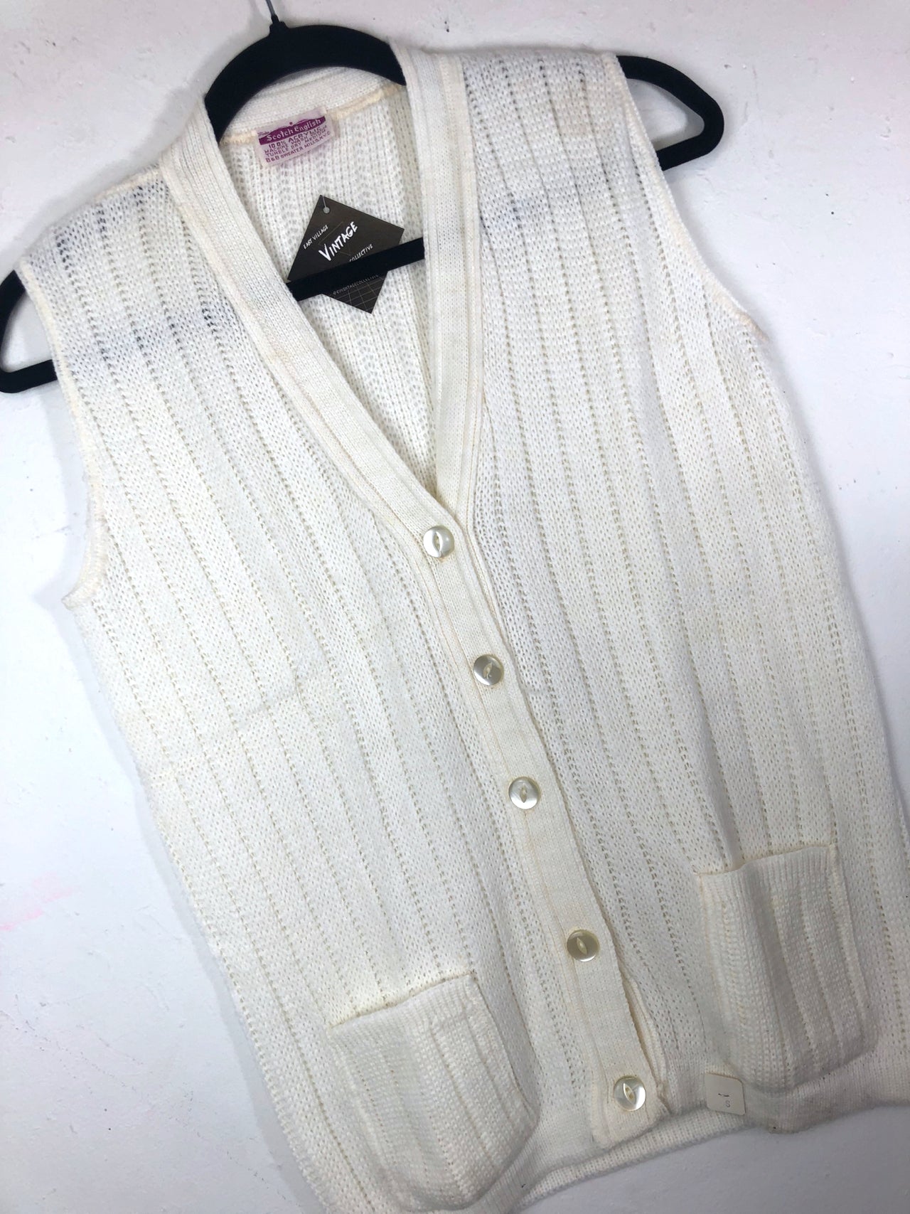 Scotch English Sweater Vest - White