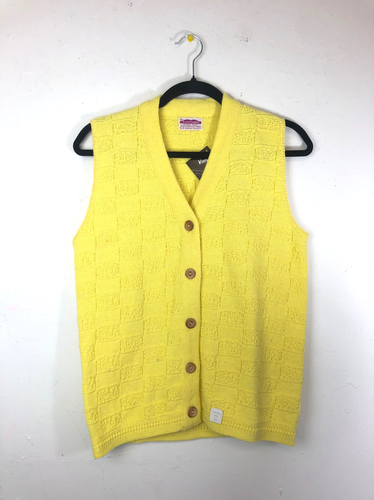 Scotch English Sweater Vest - Yellow