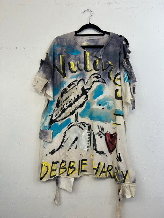 Vultures / Debbie Harry T-Shirt Hand-Painted / Hand-Distressed by Scooter La Forge