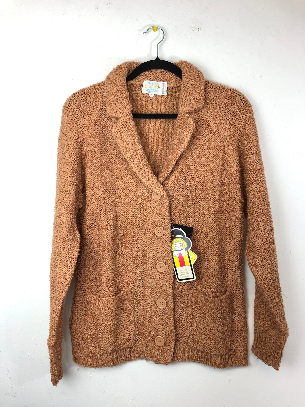 Helen Sue Cardigan Sweater - Tan (Deadstock)