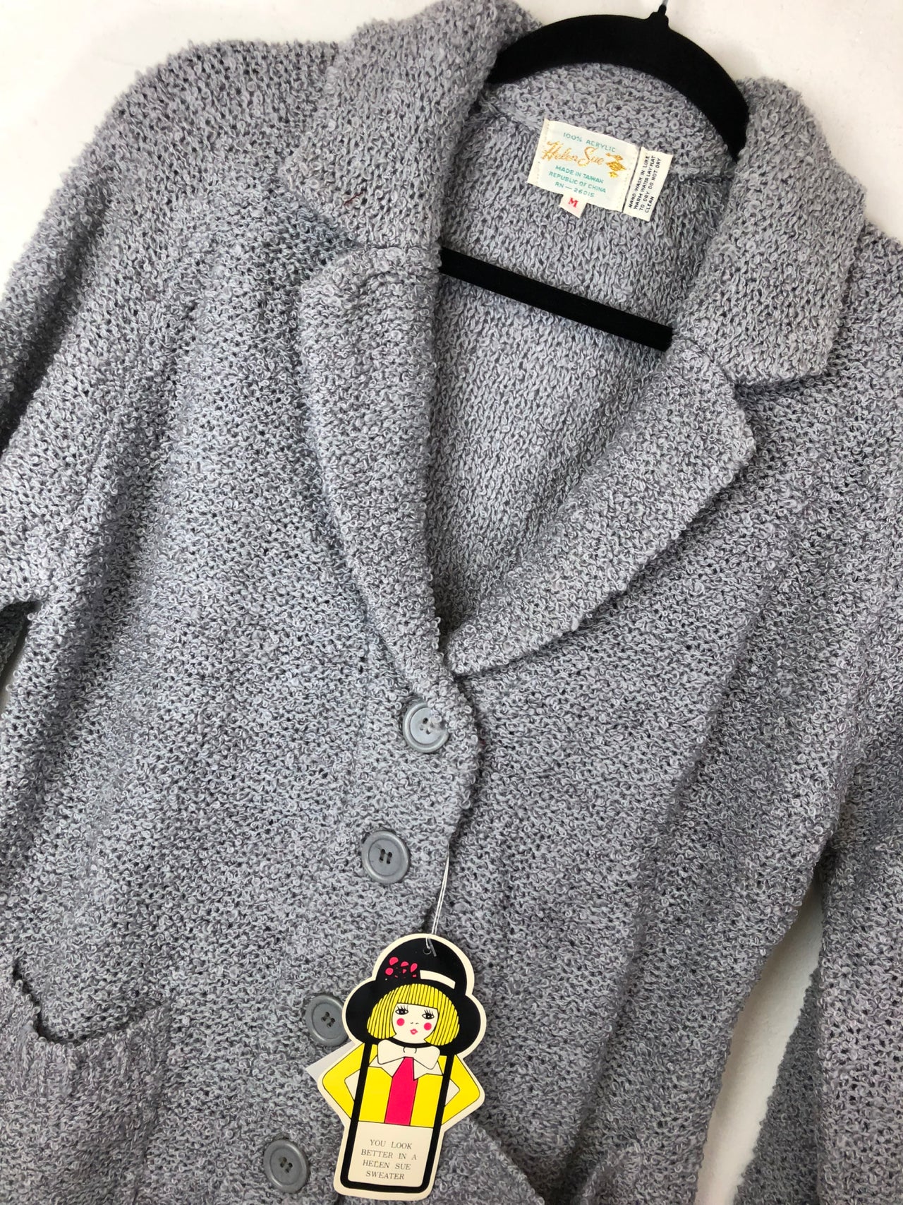 Helen Sue Cardigan Sweater - Grey (Deadstock)