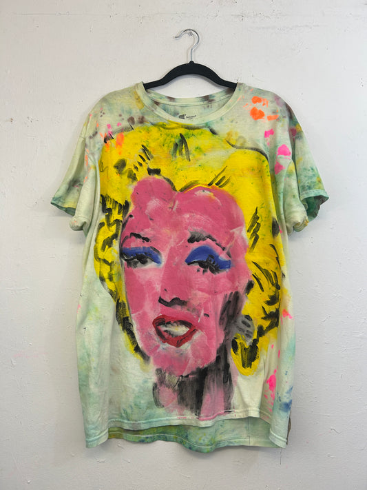 Marilyn T-Shirt #3 Hand-Painted by Scooter La Forge