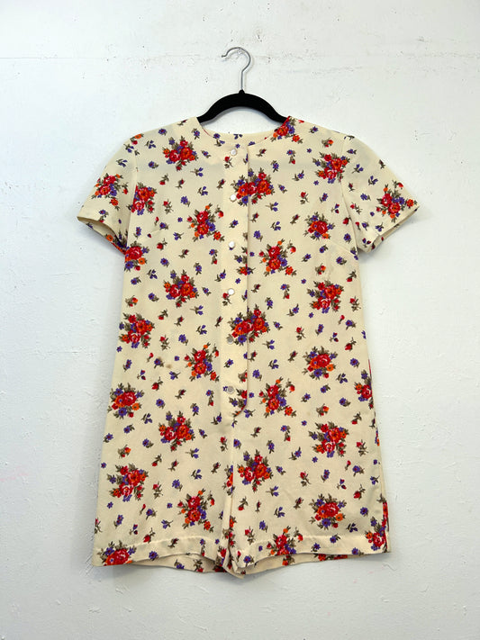 Floral 70s Romper