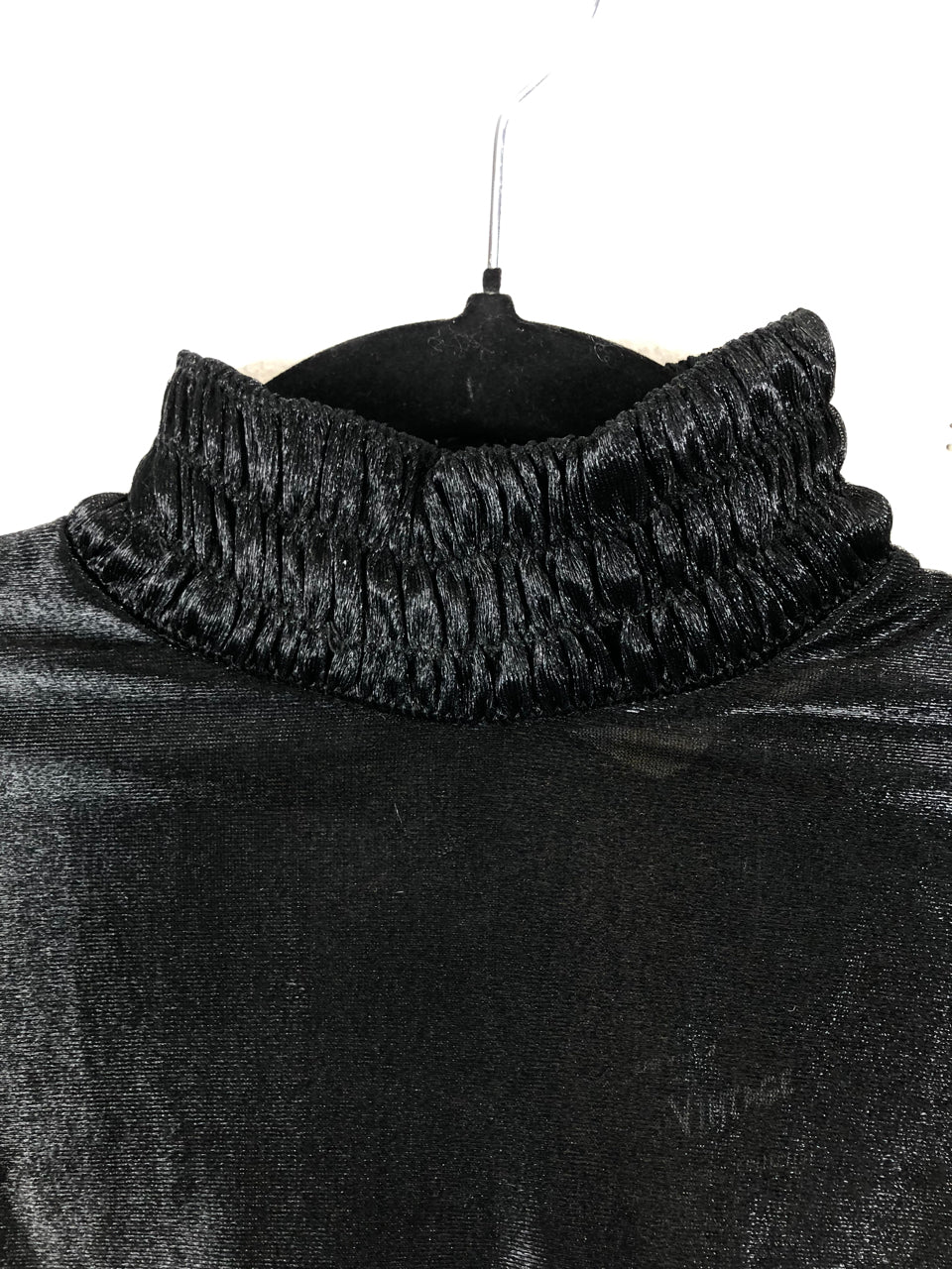 Helen Sue Disco Turtleneck Top - Black (Deadstock)