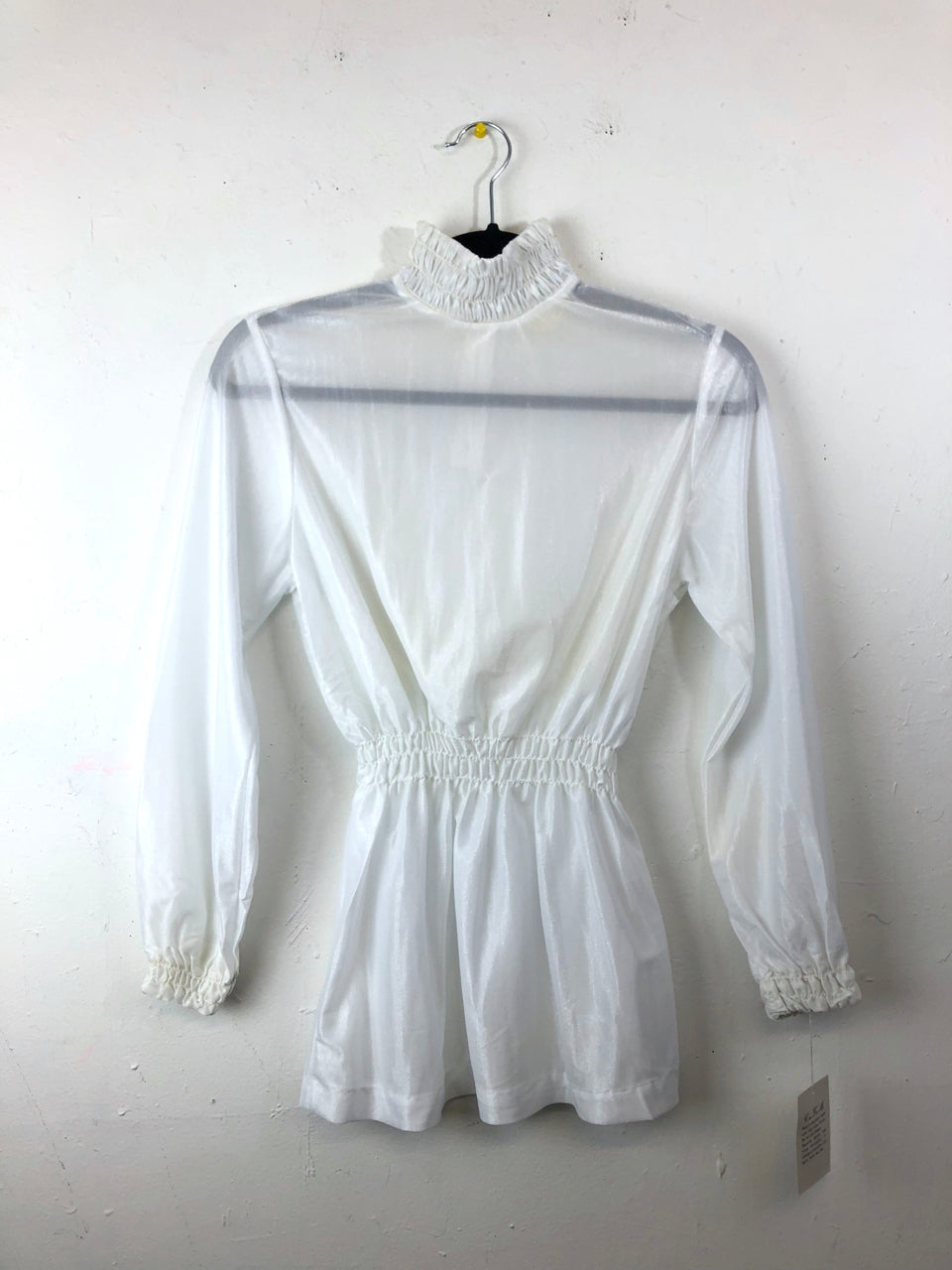 Helen Sue Disco Turtleneck Top - White (Deadstock)