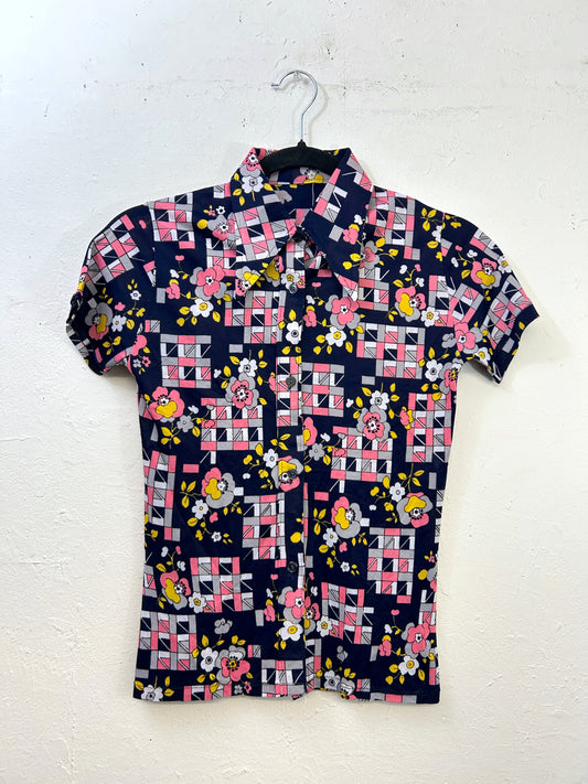 Geo/Floral 70s Shirt