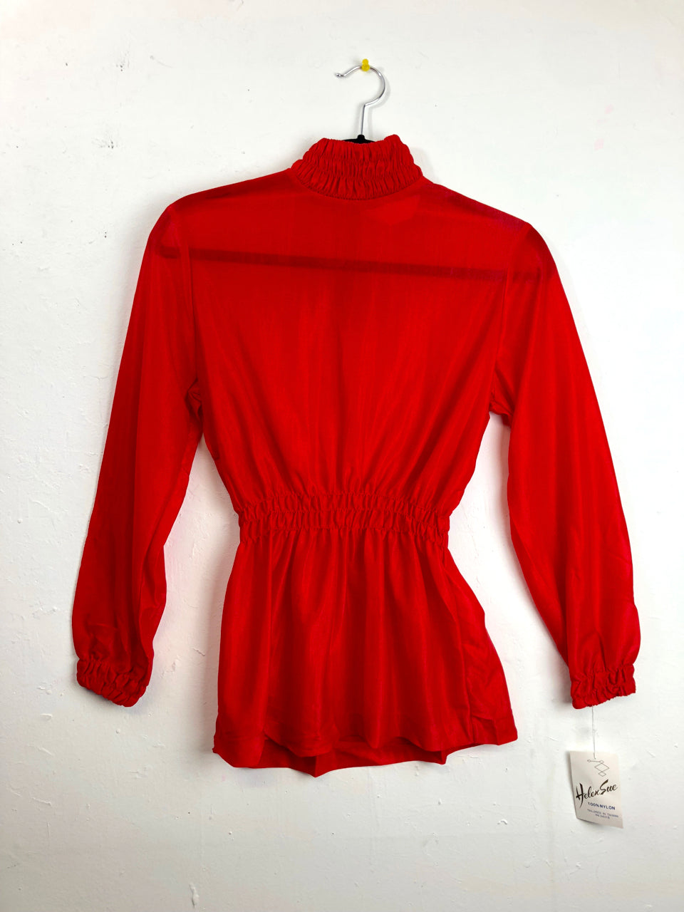 Helen Sue Disco Turtleneck Top - Red (Deadstock)