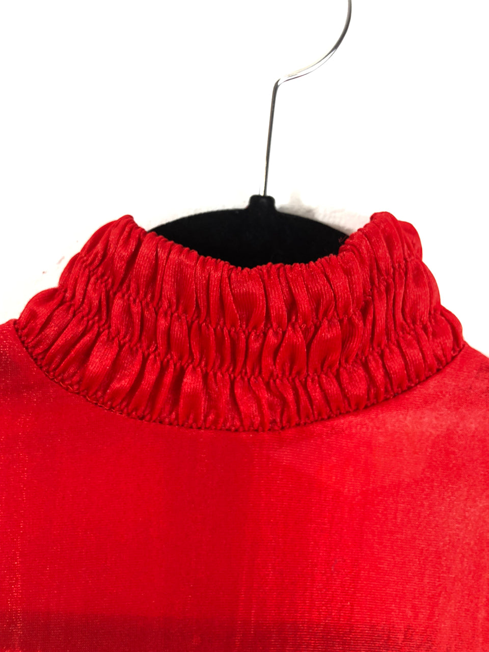 Helen Sue Disco Turtleneck Top - Red (Deadstock)