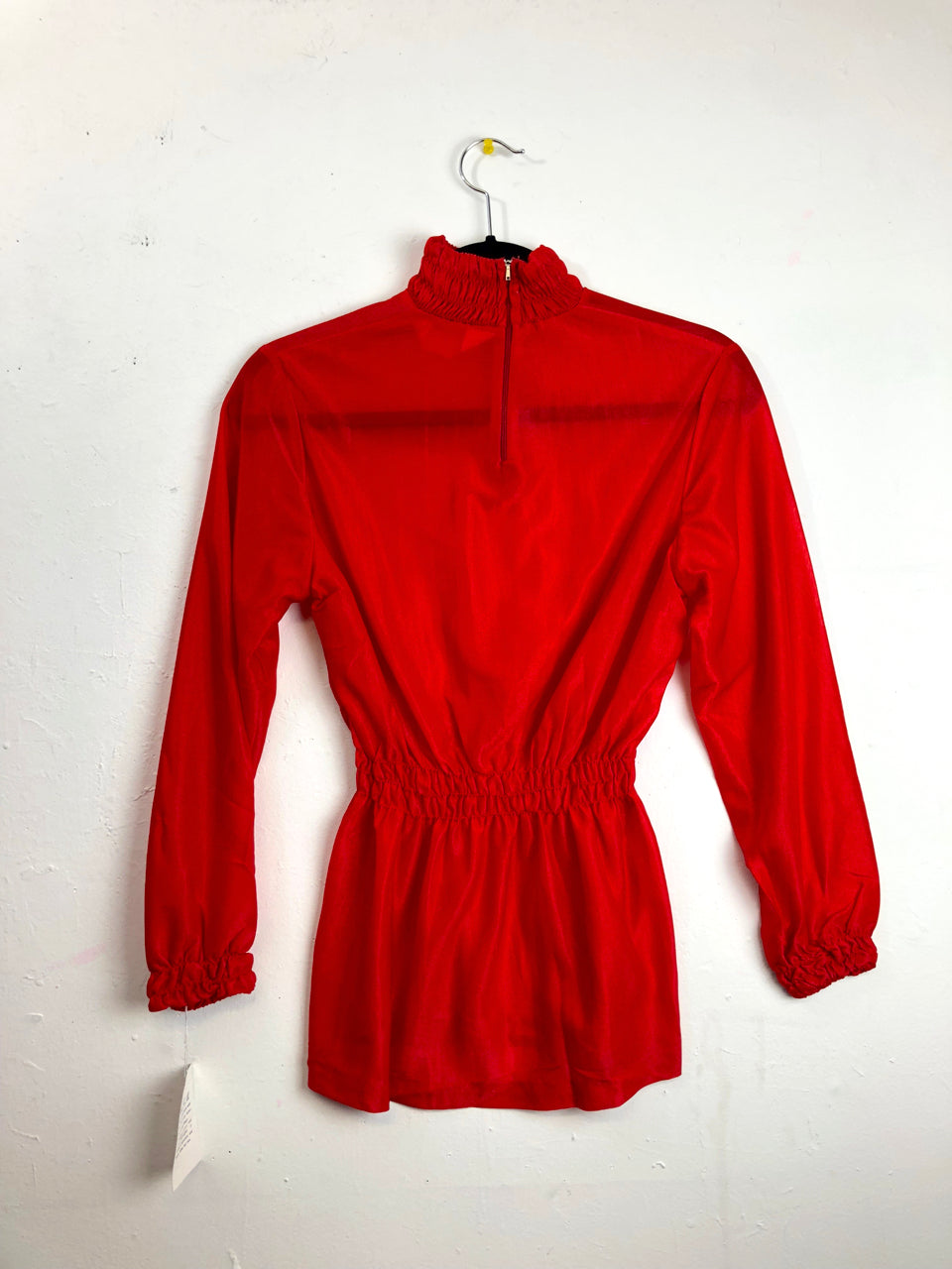 Helen Sue Disco Turtleneck Top - Red (Deadstock)