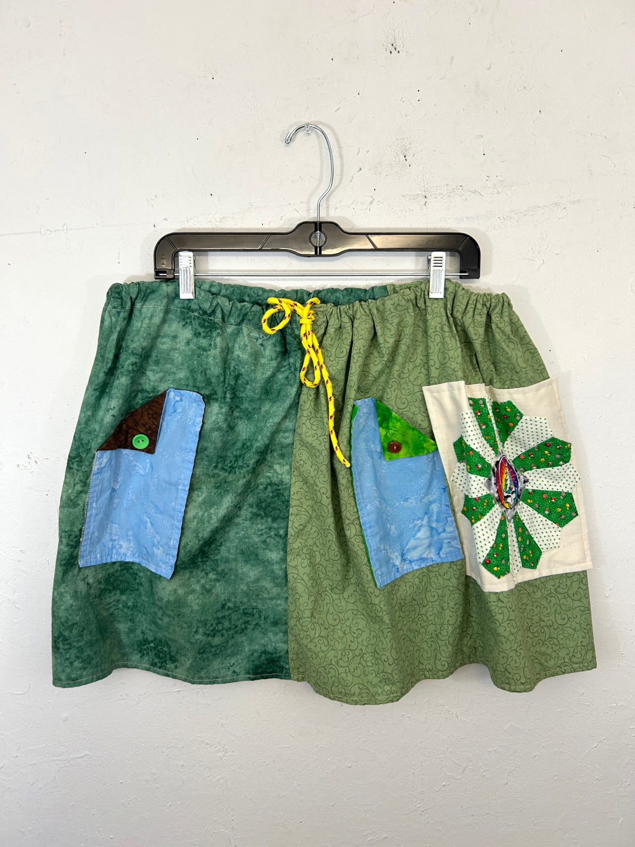Handmade Deadhead Patch Pocket Skirt
