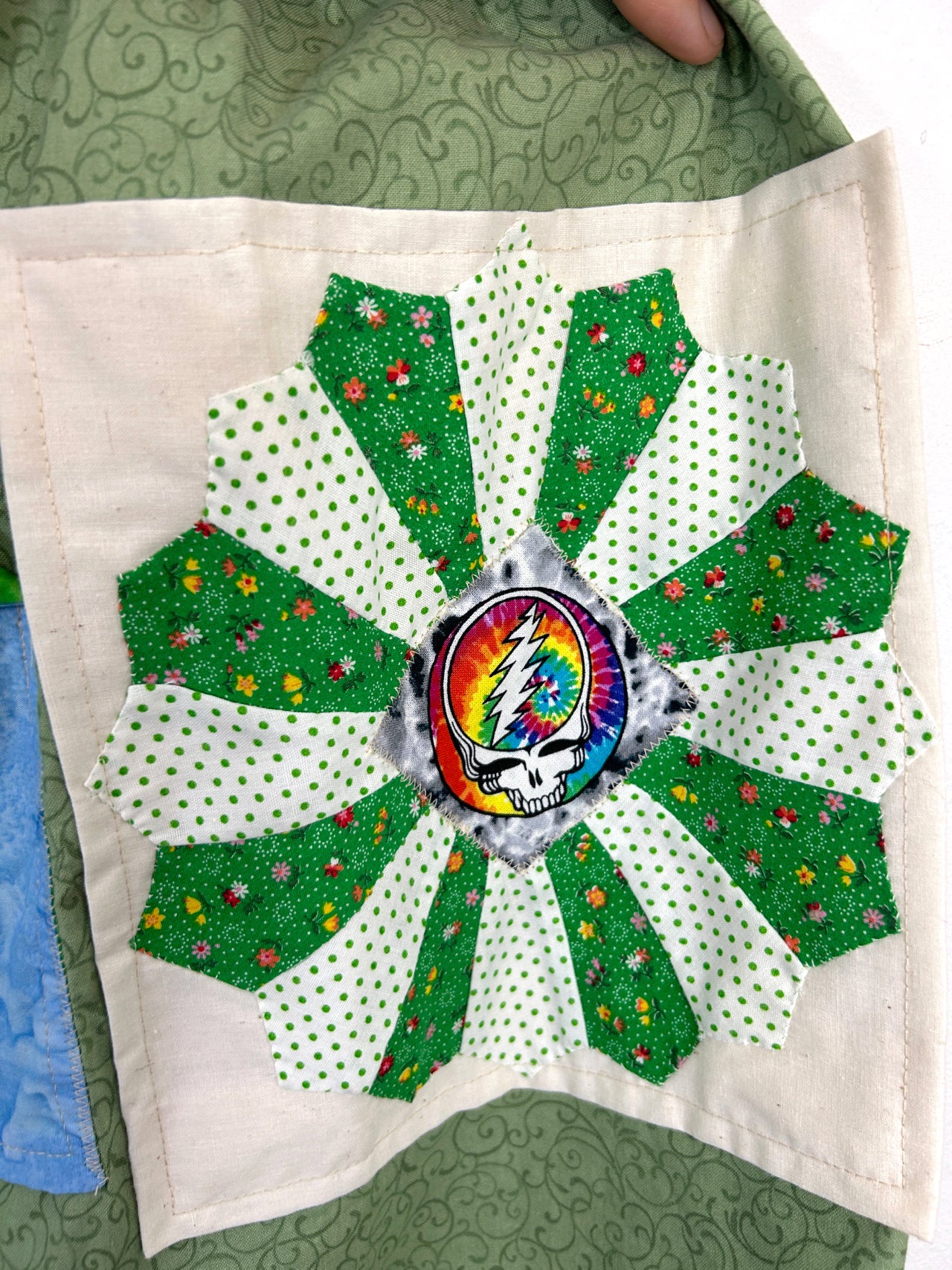 Handmade Deadhead Patch Pocket Skirt