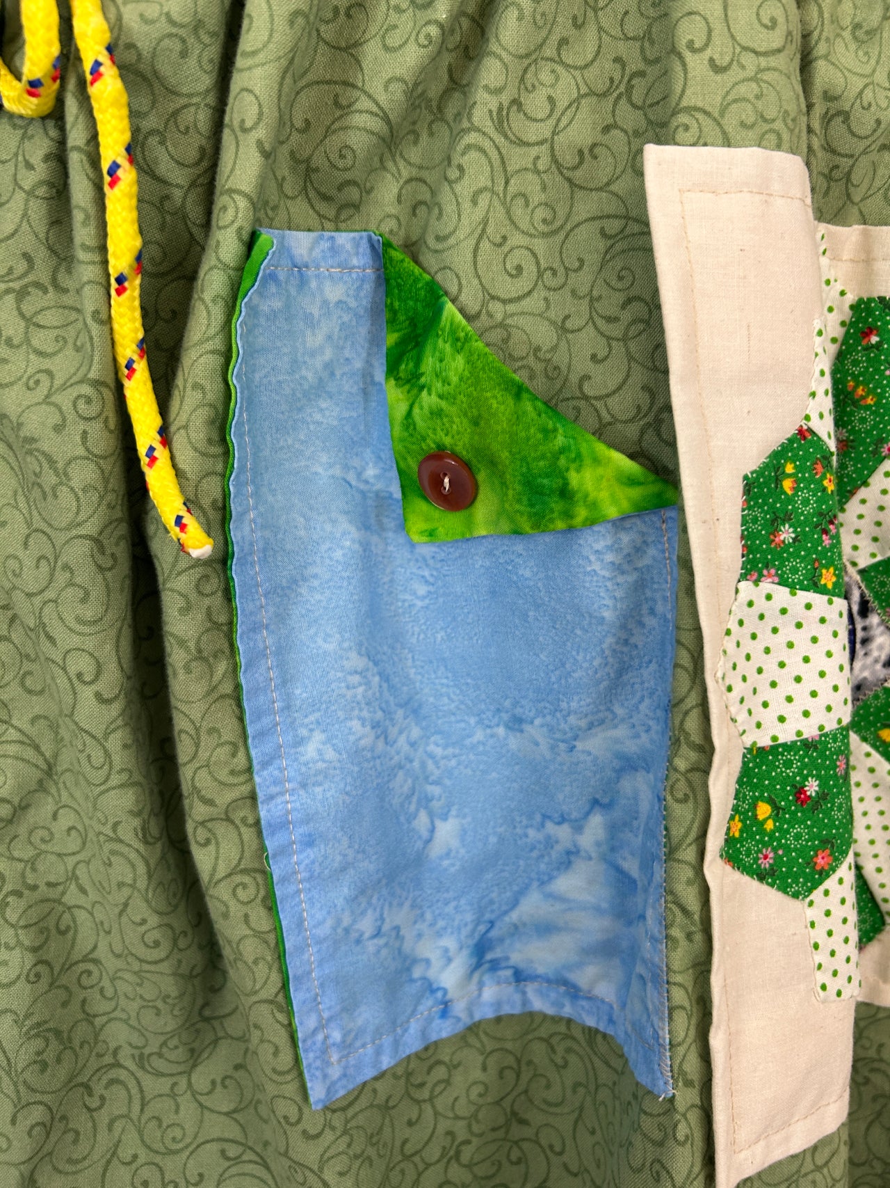 Handmade Deadhead Patch Pocket Skirt
