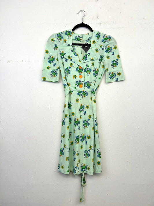 Handmade Floral 70s Mini Dress