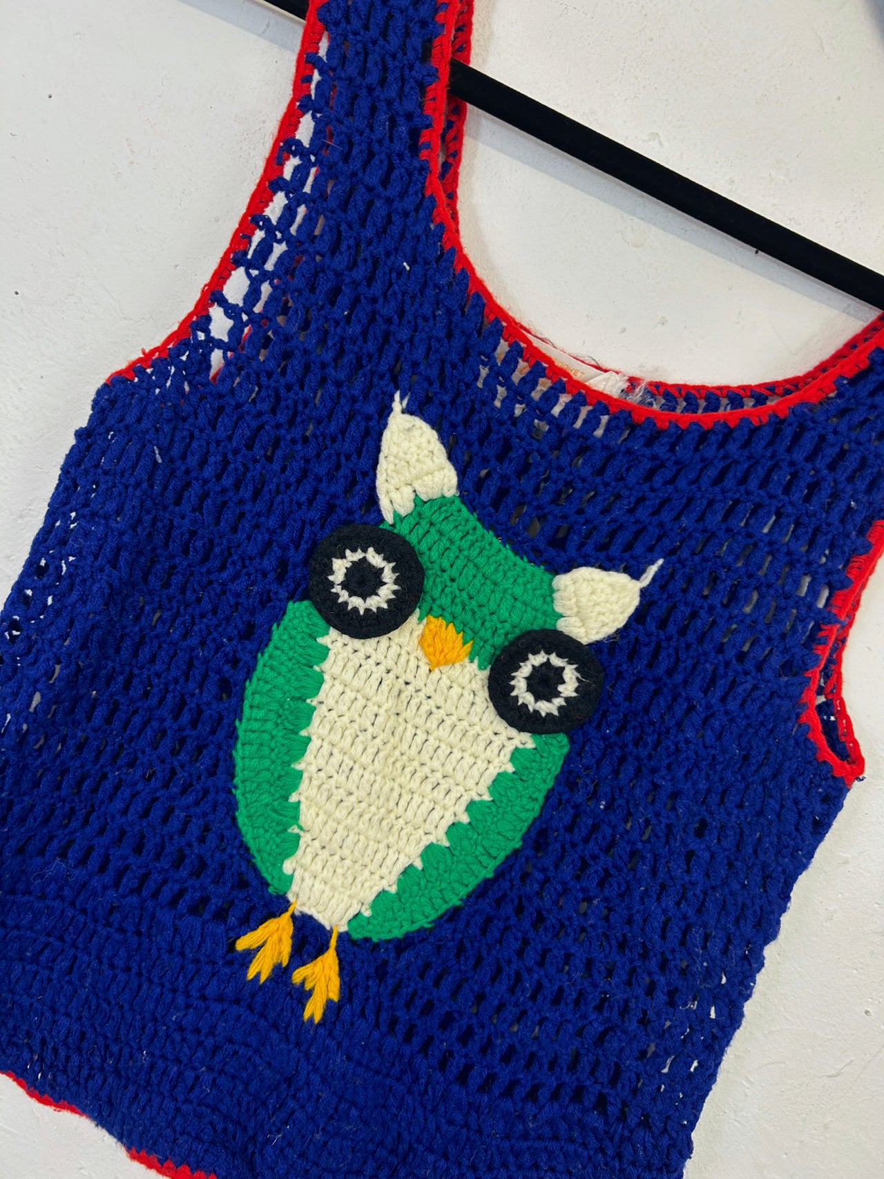 Hand Crocheted Owl Knit Sweater Top
