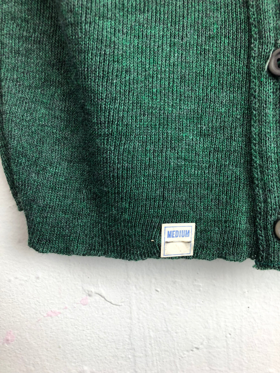 Miss Scotch English Turtleneck Sweater - Green & White (Deadstock)