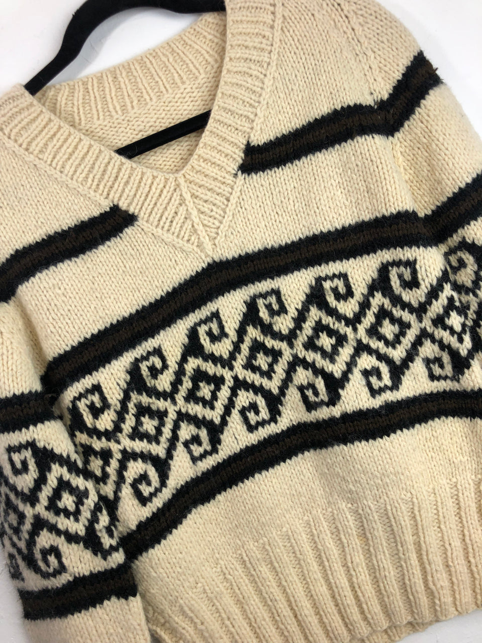 Vintage Handmade V-Neck Sweater