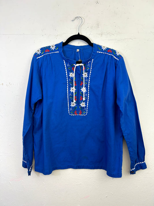Embroidered 70s Blouse