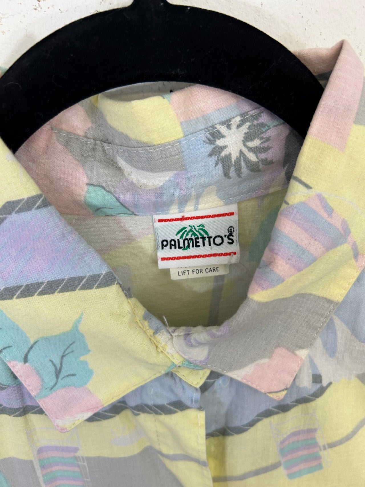 Palmetto's Short-Sleeved Button Up Top