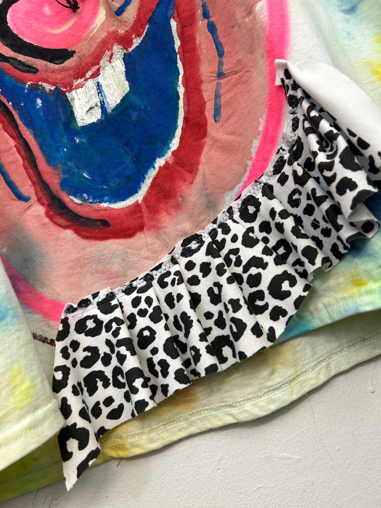 Clown T-Shirt Hand-Painted/Hand-Embellished by Scooter La Forge
