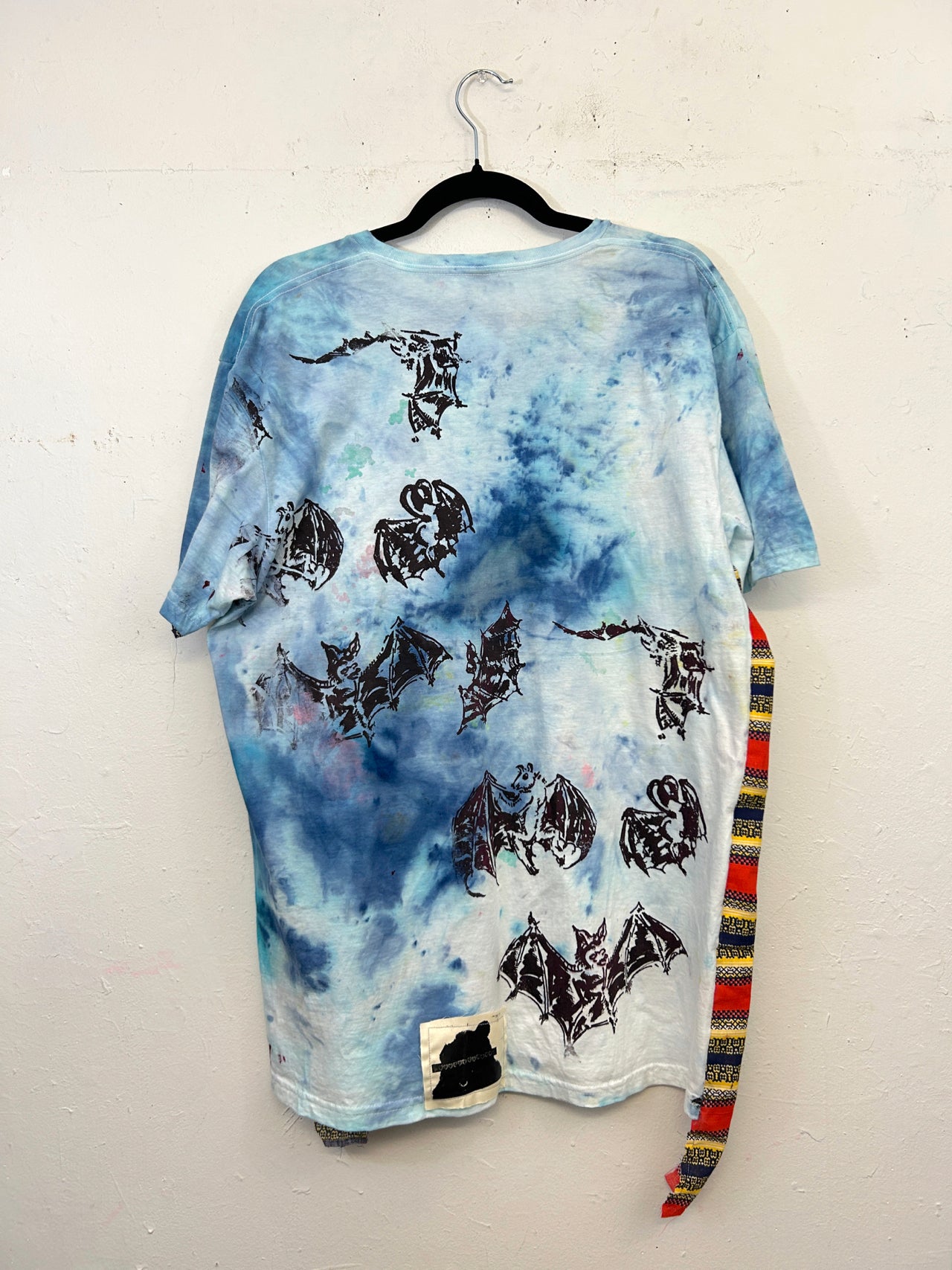 Smiley & Bats T-Shirt Hand-Painted/Hand-Embellished by Scooter La Forge