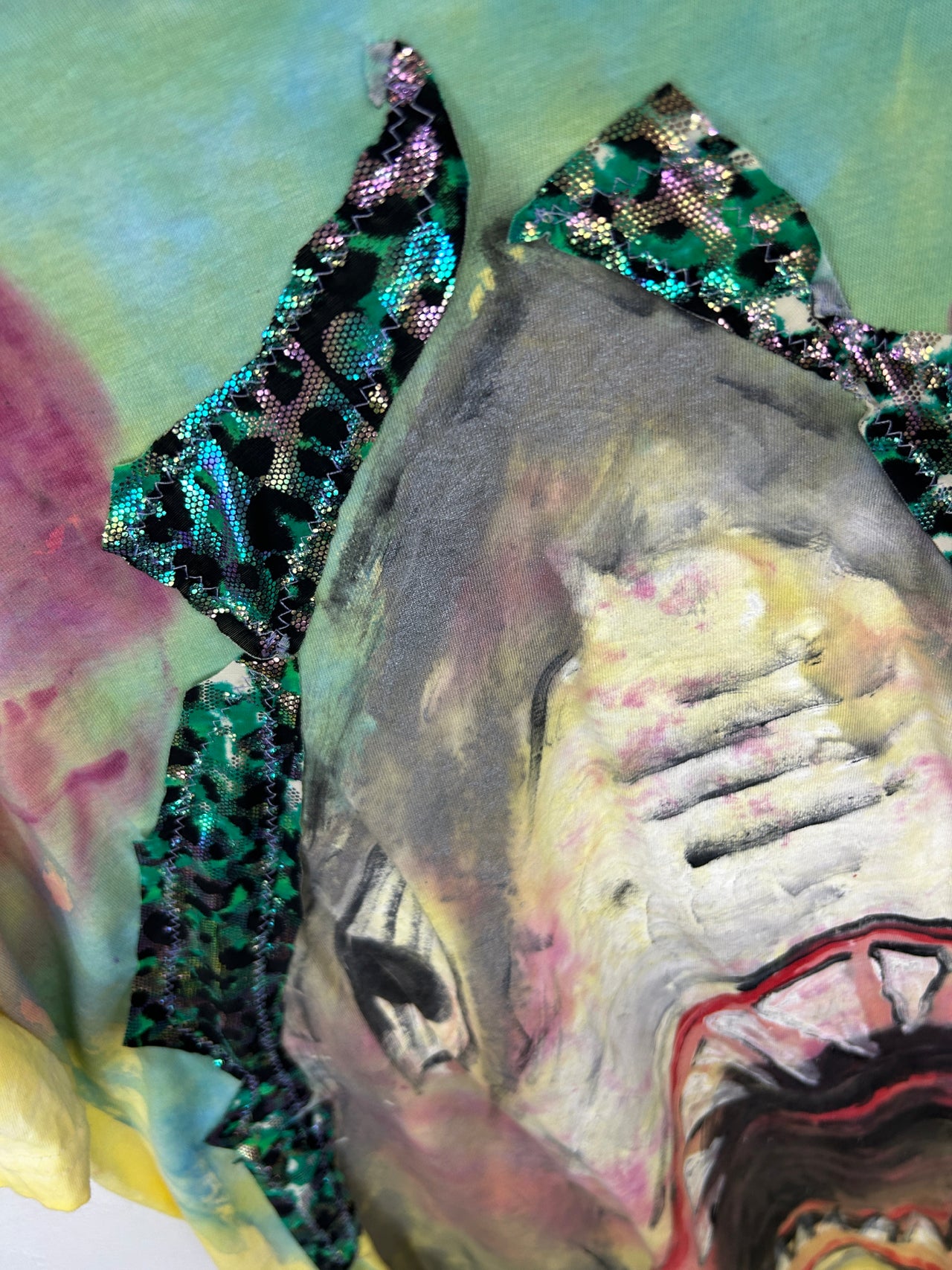 Shark T-Shirt Hand-Painted/Hand-Embellished by Scooter La Forge